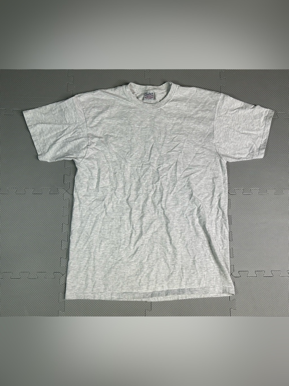 Vintage 90s T-shirt Pluma Heavyweight Cotton Heather Gray Large